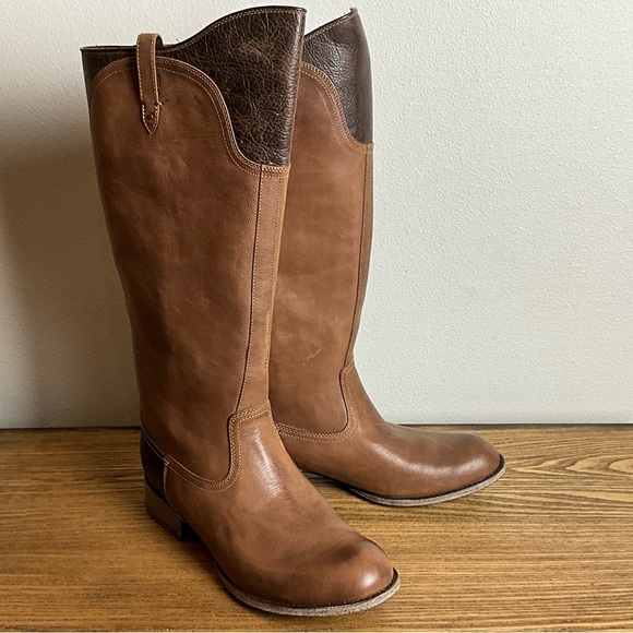 Ariat Paragon Brown and Tan Leather Equestrian Inspired Tall Boots, NIB, Size 11 - Picture 3 of 9